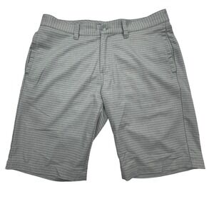 Travis Matthew Golf Shorts Men's Size 32 Gray Striped Stretch Performance